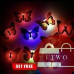 Sweet Home Wall Clock + Butterfly Leds