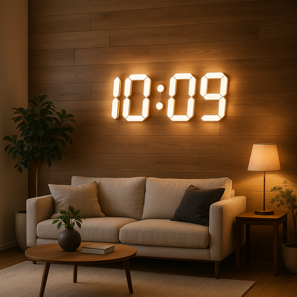 LED wall clocks, modern home decor trends, stylish wall clocks 2025, illuminated wall art, decorative LED clocks