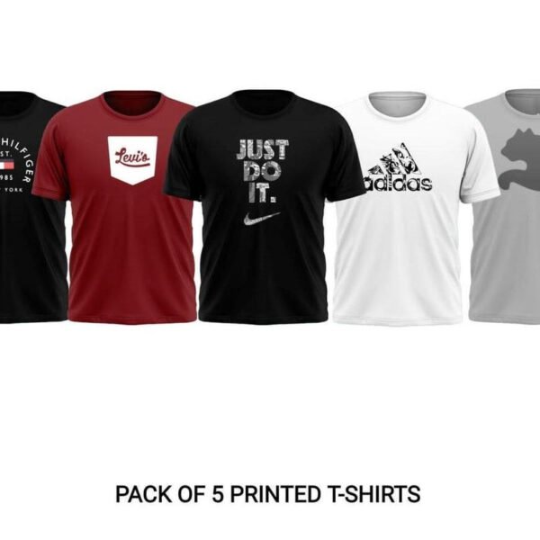 printed t-shirts pack of 5