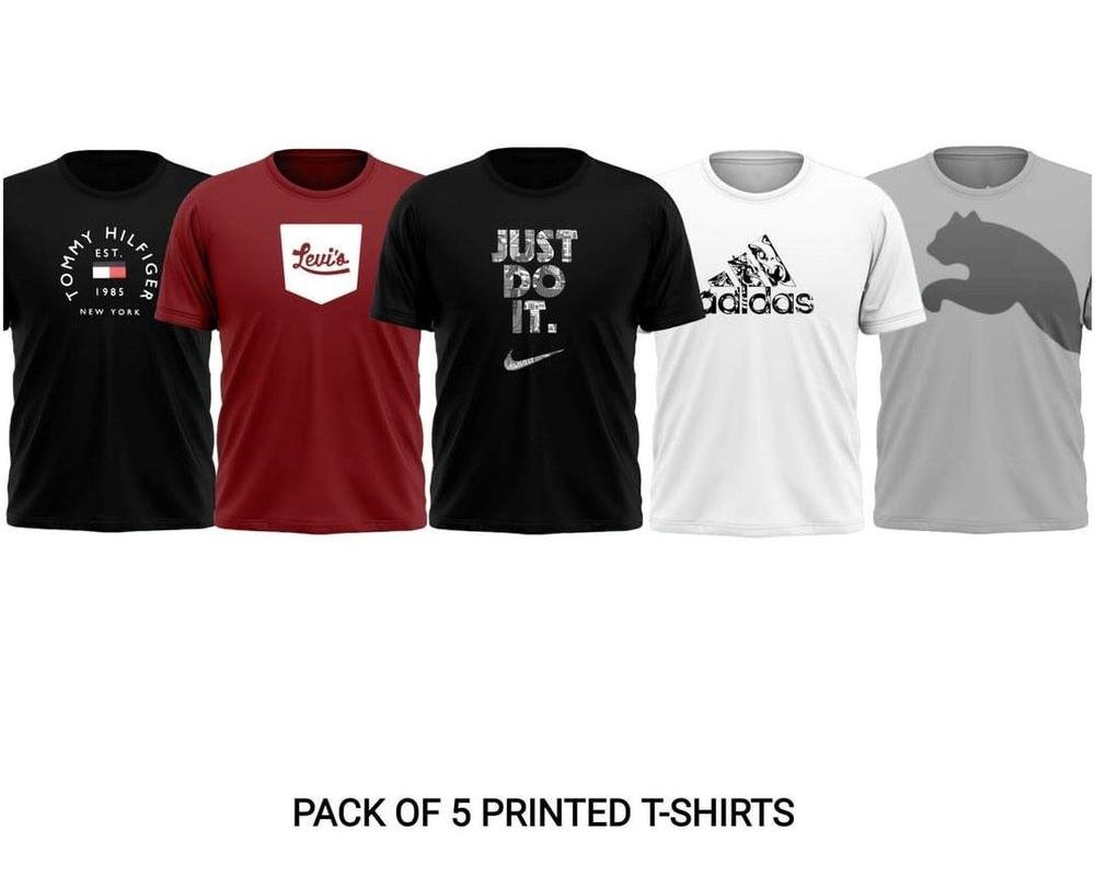 printed t-shirts pack of 5