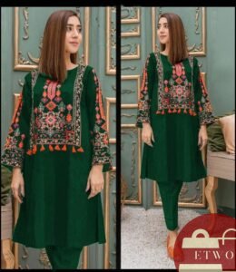 linen embroidered dress etwo.shop