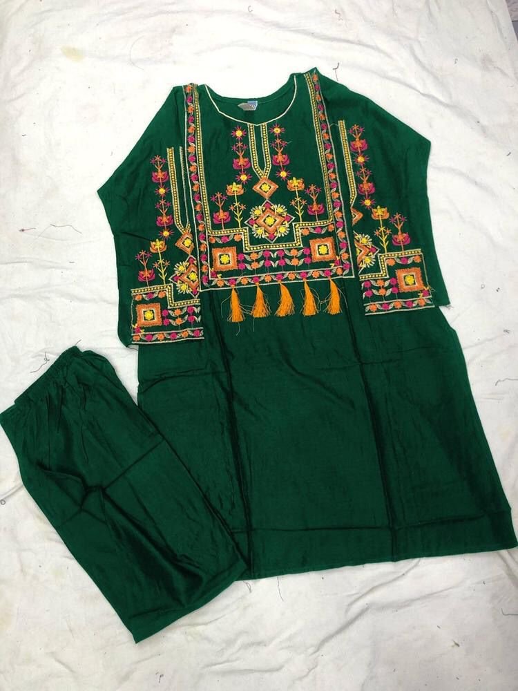 embroidered shirt and trouser set for women