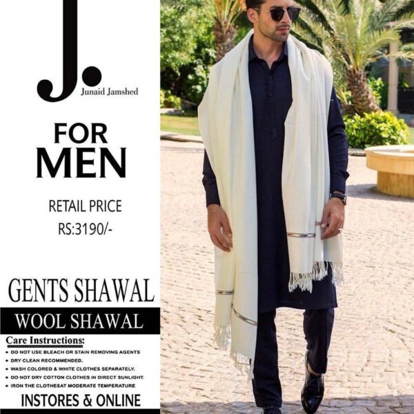 J. Gents Wool Shawl front view
