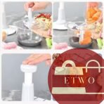 Durable push food chopper safe and easy to use