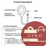 Foldable USB Smart Ring Light – 360° Adjustable with Voice Control - Image 3