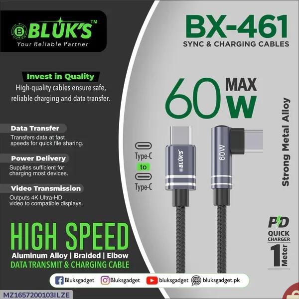 Bluk's Type-C to Type-C 60W Cable fast charging – etwo.shop
