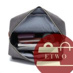 Minimalist Korean school backpack with multiple compartments