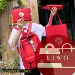 Trendy Flower Design Casual Backpack Combo – Perfect for Students, Travel, and Everyday Use