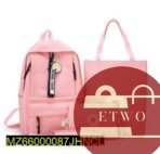 Stylish Casual Backpack Flower Design – Combo of 4 Trendy Floral Backpacks for School and Travel from etwo.shop