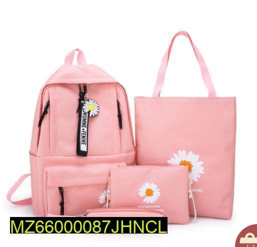 Stylish Casual Backpack Flower Design – Combo of 4 Trendy Floral Backpacks for School and Travel from etwo.shop