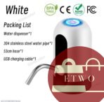 Electric water pump attached to large bottle