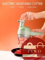 Electric Chopper and Slicer Set for kitchen use