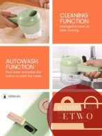 Electric Chopper and Slicer Set for kitchen use