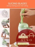 Compact food processor for vegetables and fruits